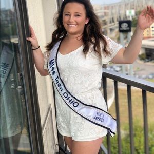 All white lace romper